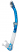 Cressi Alpha Dry Snorkel - Clear/Blue