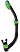 Mares Rebel Dry Snorkel - Black/Lime