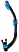 Mares Rebel Dry Snorkel - Black/Blue