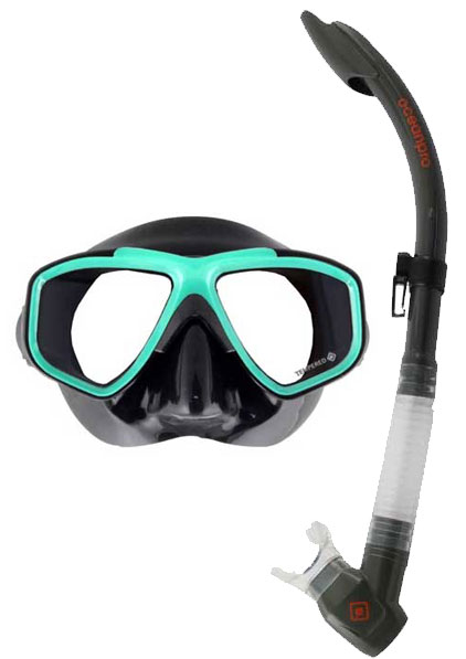Oceanpro Eclipse Mask & Typhoon II Snorkel Teal