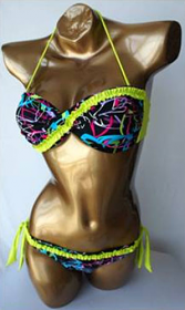WOW Bikini Twist Black Print