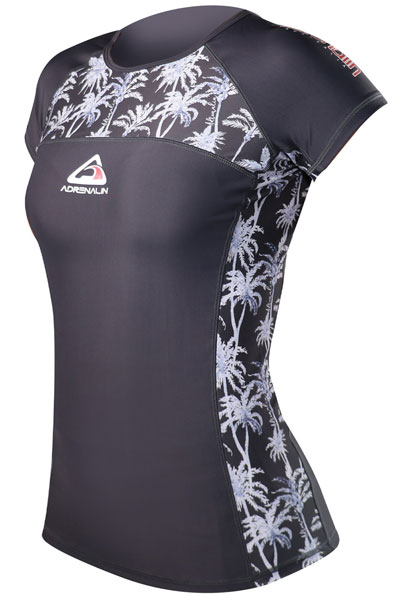 Adrenalin Beach Lady Cap Sleeve Charcoal