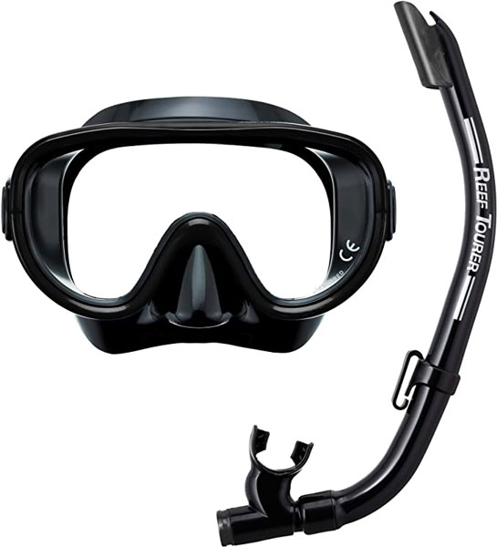 Tusa Reef Tourer Mask & Snorkel Black