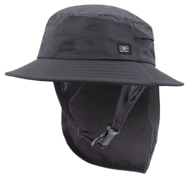 O&E Indo Stiff Peak Surf Hat Charcoal