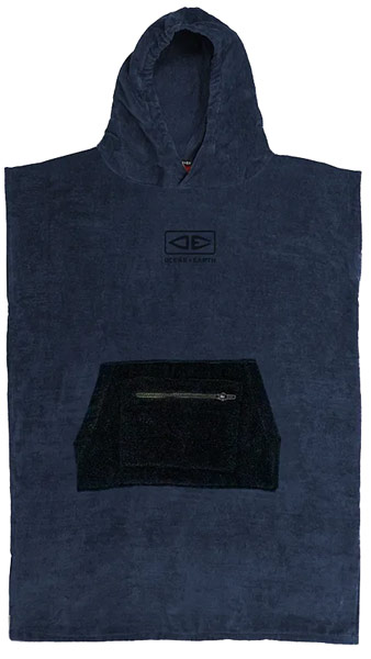 O&E Hooded Poncho Towel Navy
