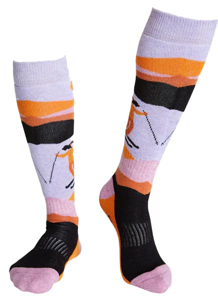 Rojo Retro Snow Socks